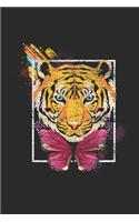 Tiger With Butterflies
