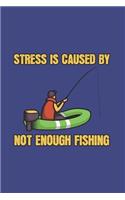 Stress Is Caused By Not Enough Fishing: Funny Angling 2020 Planner - Weekly & Monthly Pocket Calendar - 6x9 Softcover Organizer - For Fishing Dad, Fly Fishing And Angling Lover