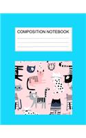 Composition notebook: Ruled (8.5 x 11 in), 110 Pages: Diary Book For Girl, Journal Notebook For Kids, Writing Journal Lined, Cute Pets (8.5 x 11 in), 110 Pages