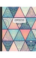 Composition Notebook: Mandala College Ruled Notebook with Blank Lines for Girls Teens and Kids for School Writing and Notes