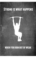 Strong Is What Happens When You Run Out of Weak