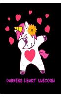 Dabbing Heart Unicorn: Valentines Unicorn Dab Dance Heart Graphic Journal