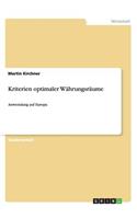 Kriterien optimaler Währungsräume