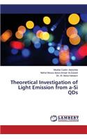 Theoretical Investigation of Light Emission from a-Si QDs