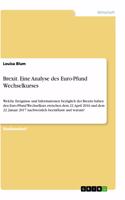 Brexit. Eine Analyse des Euro-Pfund Wechselkurses: Welche Ereignisse und Informationen bezüglich des Brexits haben den Euro-Pfund Wechselkurs zwischen dem 22. April 2016 und dem 22. Januar 2017 nachw