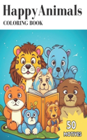 Happy Animals Coloring book