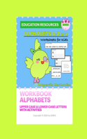 Edres, Workbook Alphabets A-Z a-z, Upper case and Lower case Letters, with Activities