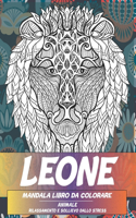 Mandala Libro da colorare - Rilassamento e sollievo dallo stress - Animale - Leone