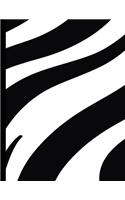 Zebra Composition notebook: Blank Lined Journal Notebook, Black and White Zebra Notebook, for Girls or Boys, 8.5 x 11 lined 110 pages, for kids school students and teachers
