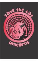 Rhino Fat Unicorn Notebook Journal: Rhino Fat Unicorn Notebook Journal Gift College Ruled 6 x 9 120 Pages