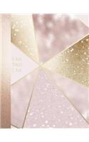 I Am That I Am: Rose Gold Geometric Prism Pattern Sketchbook Drawing Art Book