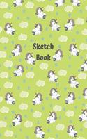 Sketch Book: Cute Baby Unicorn Sketchbook for Kids, Doodle, Draw and Sketch - Vol 4 - 8.5 X 11 - 120 Pages