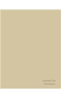 Almond Tan Notebook: Brown Minimalist A4 College Ruled Composition Writing Notebook