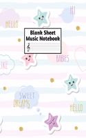 Blank Sheet Music Notebook
