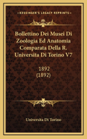 Bollettino Dei Musei Di Zoologia Ed Anatomia Comparata Della R. Universita Di Torino V7