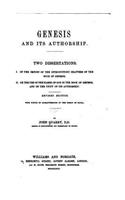 Genesis and Its Authorship, Two Dissertations