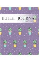 Bullet Journal Notebook Dotted Grid, Graph Grid-Lined Paper, Large, 8x10,150 Pages: Cactus Cacti Cute Drawing Purple Covers: Master Journaling with Bullet Guide System Professional Journal