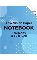 Low Vision Paper Notebook