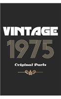 Retro Birthday - Vintage 1975 Notebook Original Parts Gift