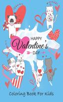 Happy Valentine's Day coloring book for kids