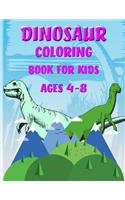 Dinosaur Coloring Book for Kids Ages 4-8