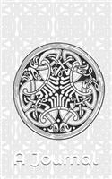 Celtic Lined Journal --Birds greyscale