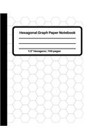 Hexagonal Graph Paper Notebook 1/2