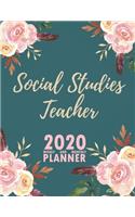 Social Studies Teacher 2020 Weekly and Monthly Planner: 2020 Planner Monthly Weekly inspirational quotes To do list to Jot Down Work Personal Office Stuffs Keep Tracking Things Motivations Notebook