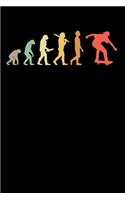Skater Notebook: Retro Skating Evolution 6 x 9 Dotted Dot Grid Journal Gift For Skaters & Skateboarders (108 Pages)