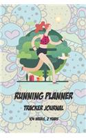 Running Planner Tracker Journal: (104 Weeks, 2 Years) Run Sport Planning Undated Organizer - Daily & Weekly Plan Book For Women Girls Teens 6x9" 120 Pages