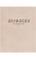 2019-2023 Beige Five Year Planner