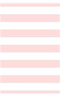 2019 Weekly Planner Blush Pink White Stripes Notebook 134 Pages: (Notebook, Diary, Blank Book)