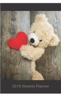 Plan on It 2019 Weekly Calendar Planner - Teddy Bear Love