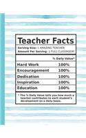 Teacher Facts: Notebook for Teacher Appreciation - College Ruled Paper with Funny Teaching Quote(28 Education Is a Gift Composition Books)