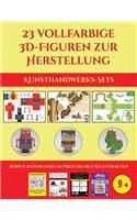 Kunsthandwerks-Sets (23 vollfarbige 3D-Figuren zur Herstellung mit Papier)