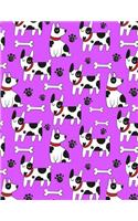 Lined Composition Notebook Journal For School Kids, Students And Teachers - Cute Dog Pattern