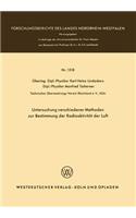 Untersuchung verschiedener Methoden zur Bestimmung der Radioaktivität der Luft: (1518 Forschungsberichte des Landes Nordrhein-Westfalen)