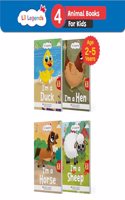 Oswaal Lil Legends Know me Series, Fascinating Farm Animal Books- I am a DUCK, I am a HEN, I am a HORSE and I am a SHEEP (Set of 4 Books) Exciting Illustrated Books for kids, Age 2+