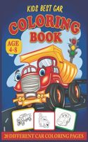 Kids Best Car Coloring Book Age 4-8