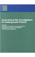 Geotechnical Site Investigations for Underground Projects