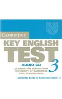 Cambridge Key English Test 3 Audio CD: Examination Papers from the University of Cambridge ESOL Examinations(KET Practice Tests)