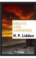 Essays and Addresses