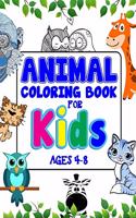 Animal Coloring Book For Kids Ages 4-8