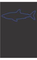 Notebook: Shark Ocean Animal Marine Biologist Gift Dot Grid 6x9 120 Pages Journal