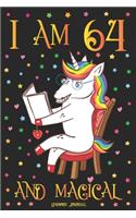 Unicorn Journal I am 64 and Magical