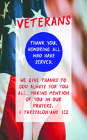 Veterans Thank You Bulletin (Pkg 100) Patriotic