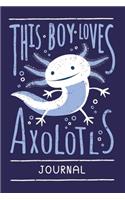 Axolotl Journal for Boys. Blank Lined Notebook For Writing And Note Taking.