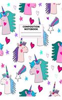 Composition Notebook: Unicorn Journal for Girls, Teen and Women Cute Matte Cover Design with Blank Lined Interior College Ruled (Great as Party Favors, Gifts, Diary, Jour