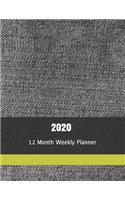 2020 12 Month Weekly Planner: Daily Schedule Organizer for Men: Goals, Appointments, To Do, Notes and Lists Section