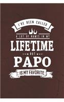 I 've Been Called A Lot Of Names In My Lifetime But Papo Is My Favorite: Family life grandpa dad men father's day gift love marriage friendship parenting wedding divorce Memory dating Journal Blank Lined Note Book
